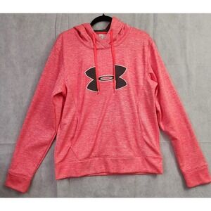 Women's Under Armour ColdGear Storm Big Logo Hoodie Pink Orange Neon Heathered